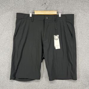 Kenneth Cole Golf Shorts Mens 36 Black Lightweight Wicking Nylon Stretch UPF 50+